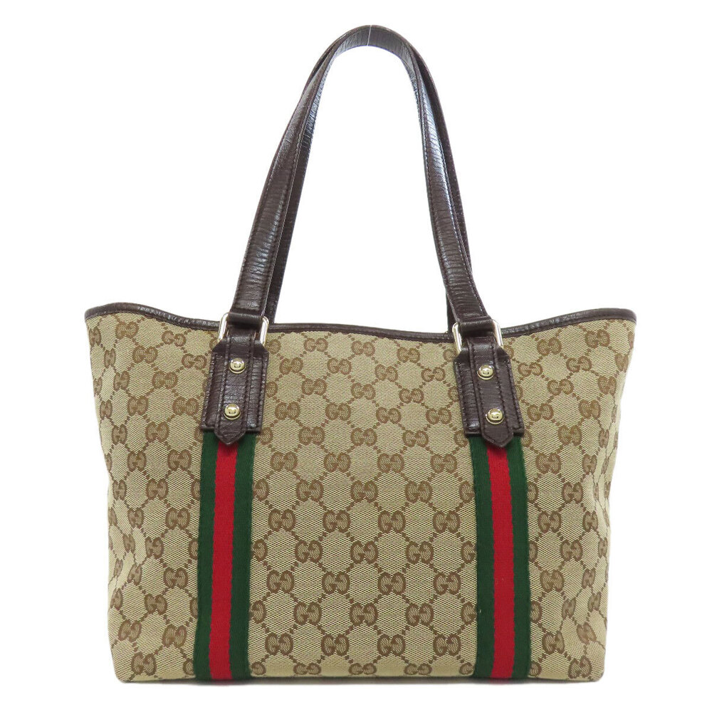 Gucci Bag Sherry Line web Brown Canvas Tote GG